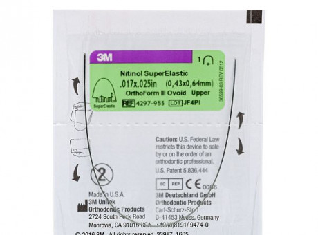 Дуга нитиноловая Unitek Super Elastic .019x.025 ВЧ  ФIII 3М